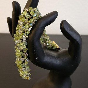 Peridot and Swarovski Crystal Bracelet